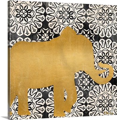 Boho Elephant I - Black