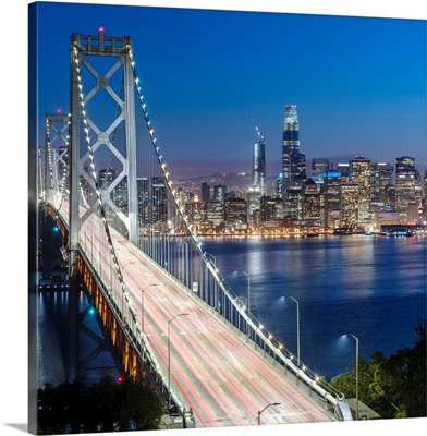 Bay Bridge and Downtown San Francisco at Dusk