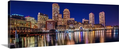 Boston City Skyline at Night