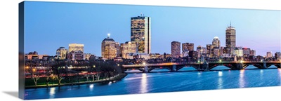 Boston City Skyline at Night