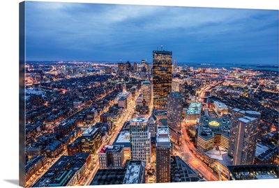 Boston Skyscrapers in the Evening