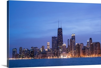 Chicago City Skyline in the Evening