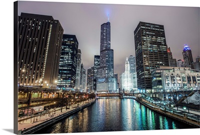 Chicago Skyline at Night