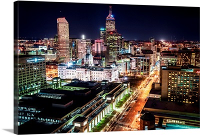 Indianapolis, Indiana, at Night