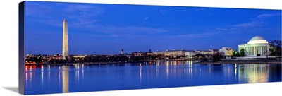 Monuments in Washington, DC at Night