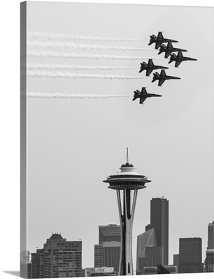 Navy Jets Over the Space Needle, Seattle, WA