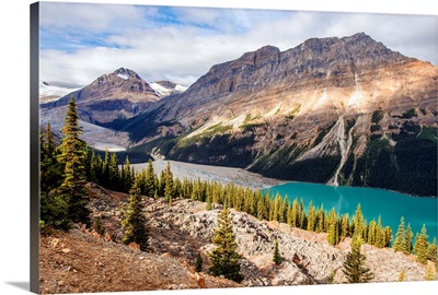 Peyto Lake And Caldron Peak, Banff National Park, Alberta, Canada