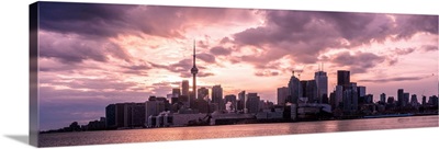 Toronto, Ontario, City Skyline at Sunset