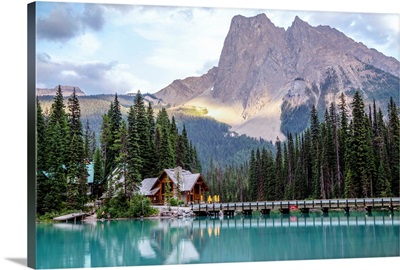 Wapta Mountain And Emerald Lake, Yoho National Park, British Columbia, Canada