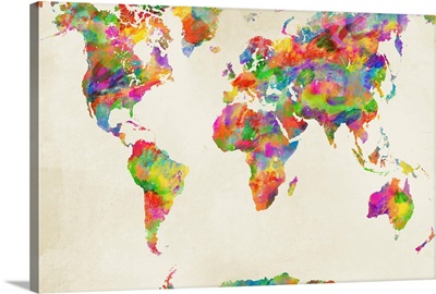 Watercolor World Map