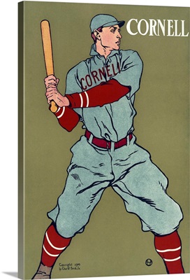 Poster for the Cornell University baseball team, 1908