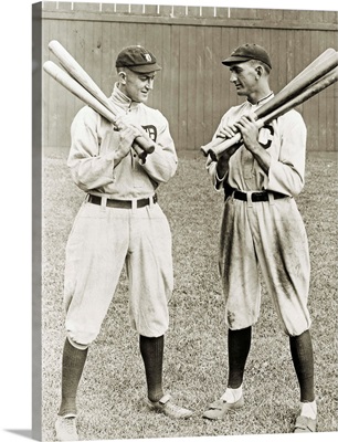 Ty Cobb and 'Shoeless' Joe Jackson, American baseball players