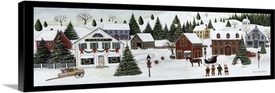 Christmas Valley Village with Black Border