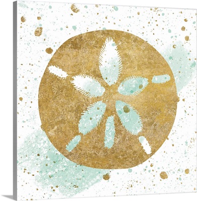 Silver Sea Life Aqua Sanddollar