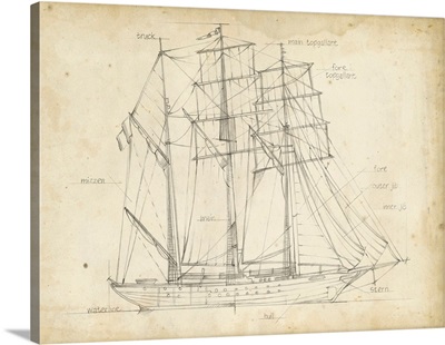 Sailboat Blueprint I