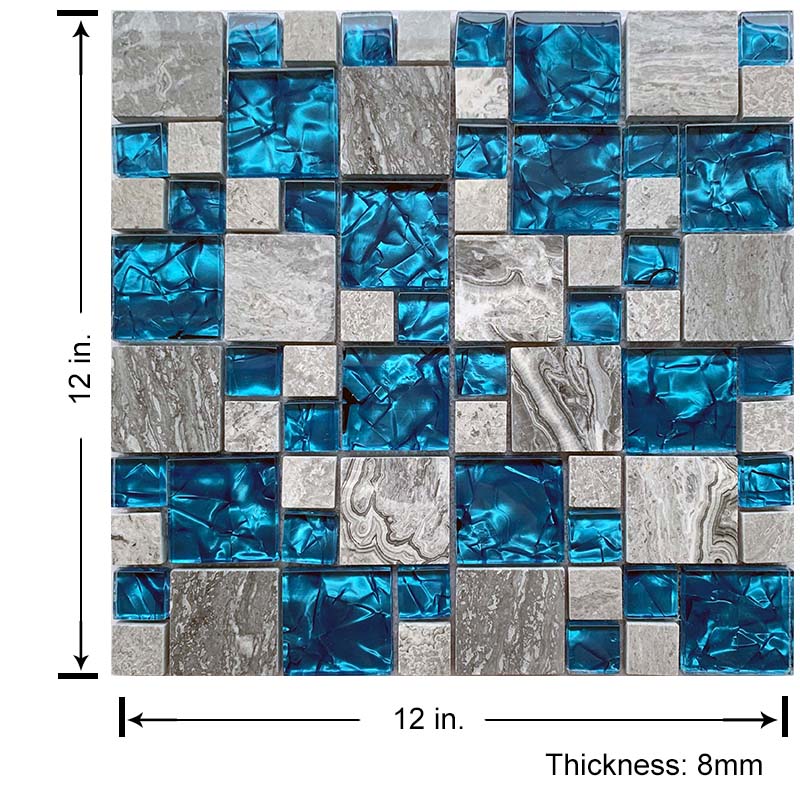 Glass Marble Mosaic French Pattern