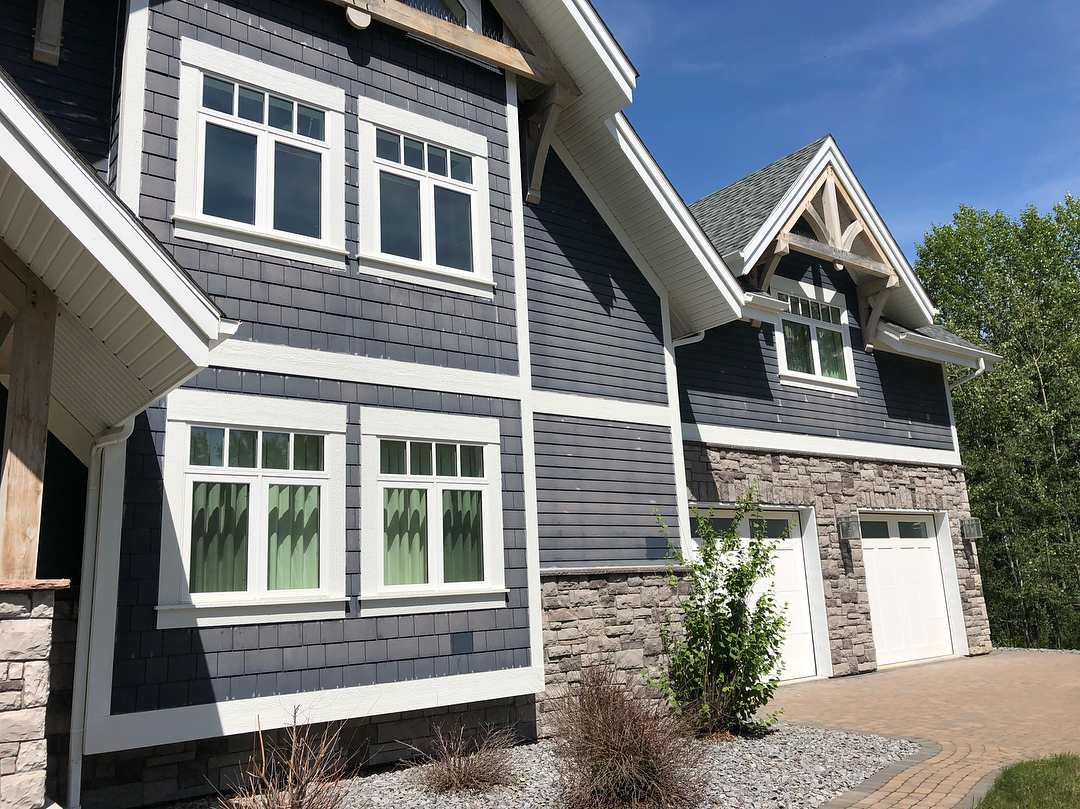 Home with blue siding and white trim | New Siding for ROI