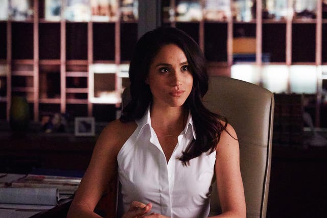 <p>Meghan Markle as Rachel Zane in Suits</p>