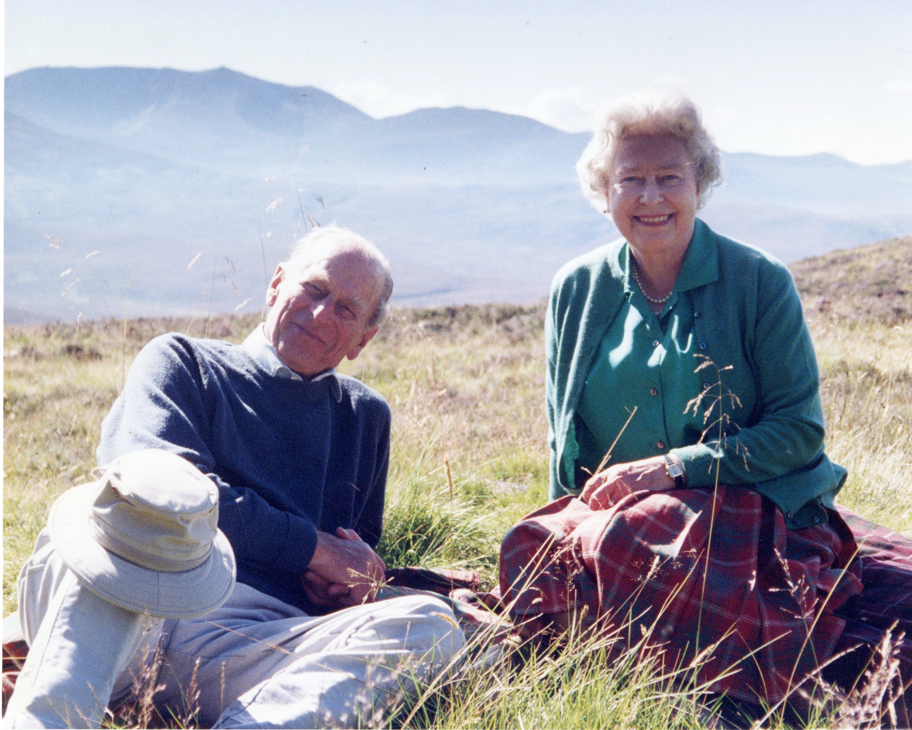 The Queen shared an intimate picture herself relaxing the Duke of Edinburgh on the eve of her husband’s funeral