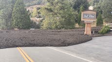 ‘Massive’ wave of mud filmed swallowing California town