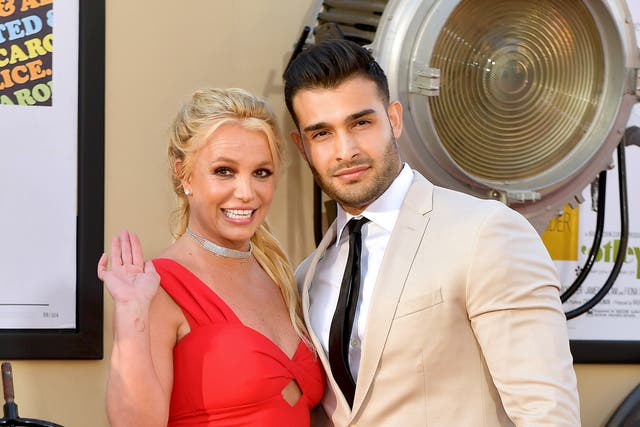 <p>Sam Asghari and Britney Spears </p>