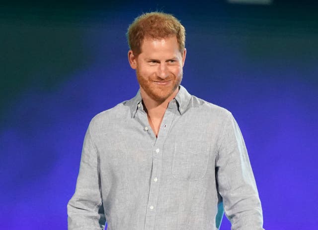 <p>Prince Harry, Duke of Sussex, speaks at “Vax Live: The Concert to Reunite the World” in California </p>