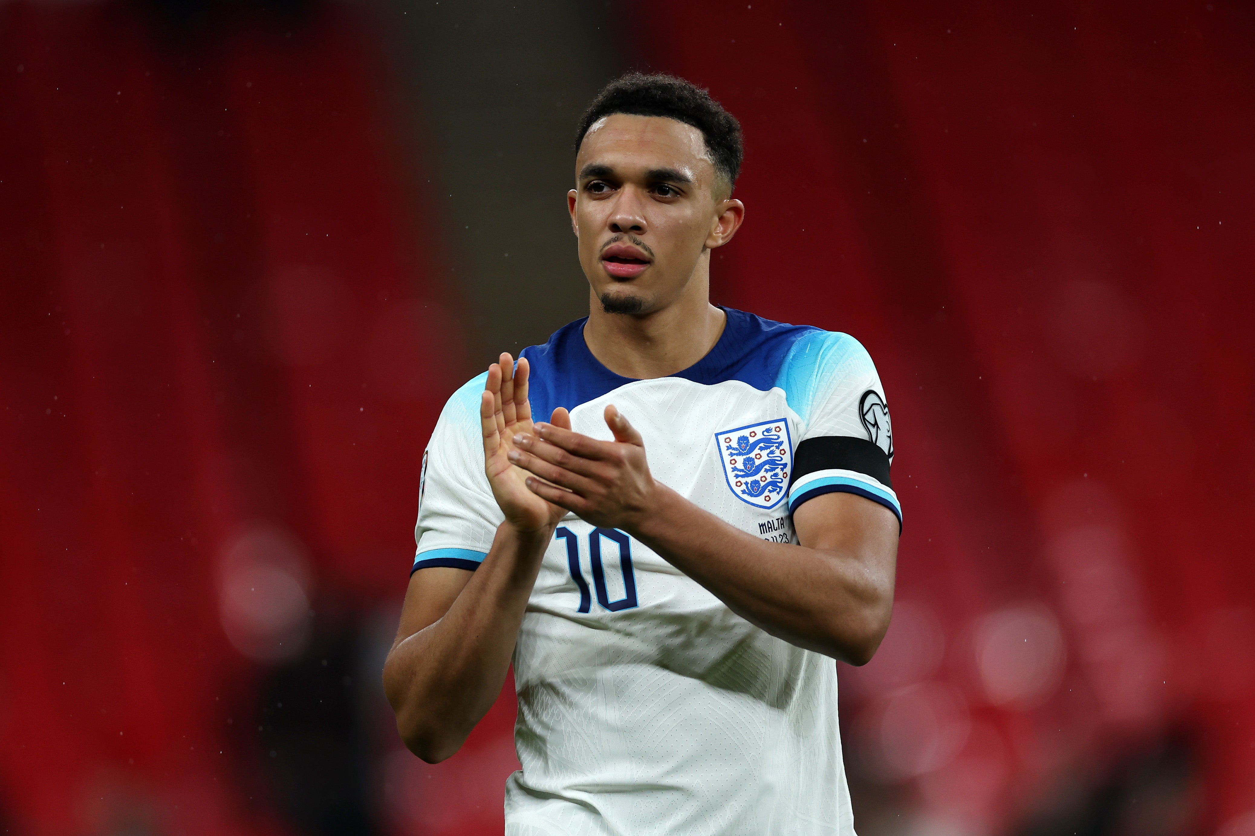 Alexander-Arnold was the last off the pitch after applauding the crowd