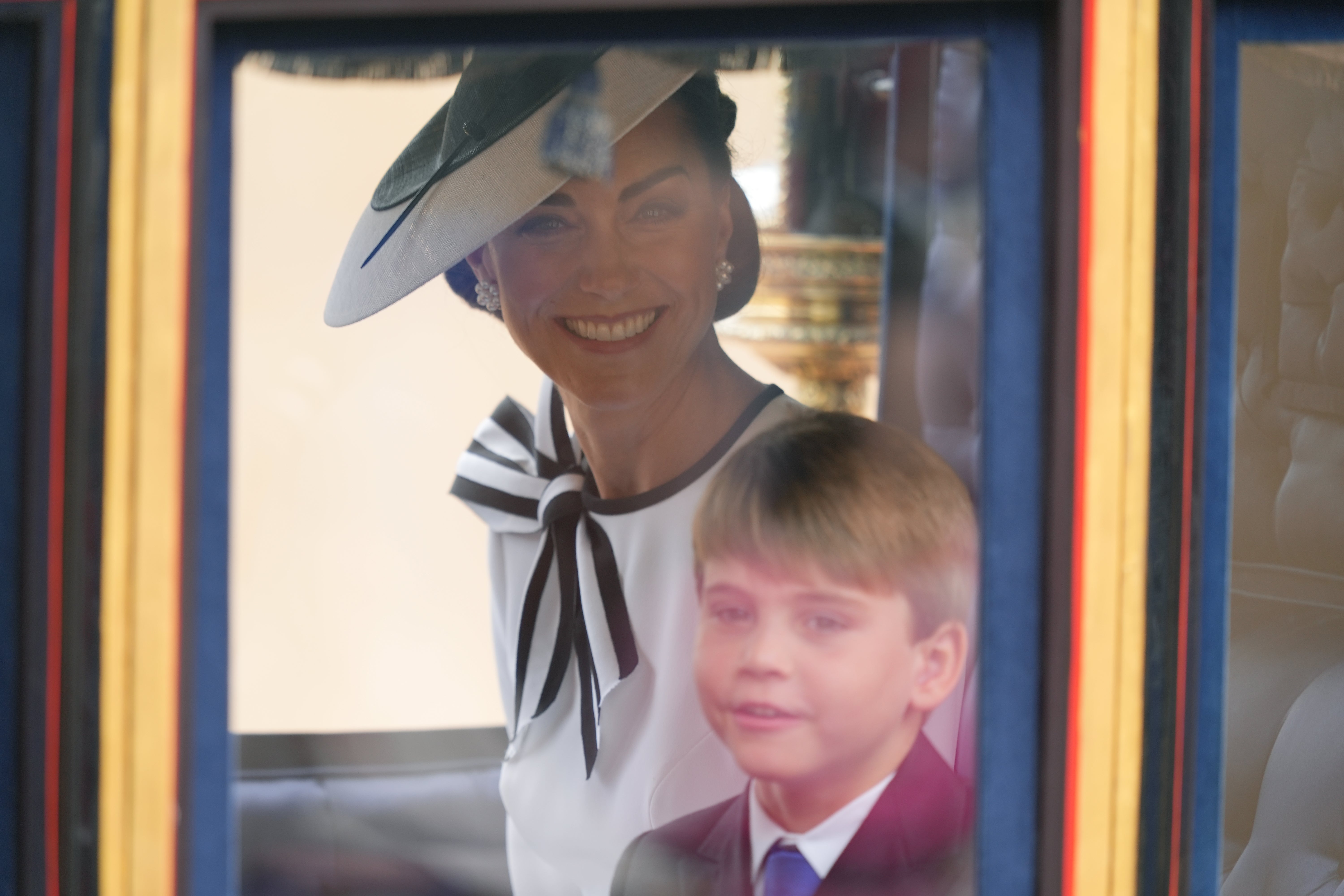 Kate and Louis arrive for the Trooping the Colour ceremony at Horse Guards Parade on June 15 (Yui Mok/PA)