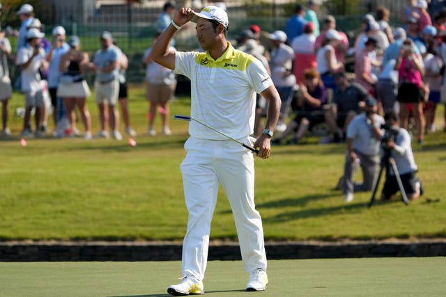 Japan’s Hideki Matsuyama birdied the final two holes to claim victory at the FedEx St Jude Championship (Mark Humphrey/AP/PA)