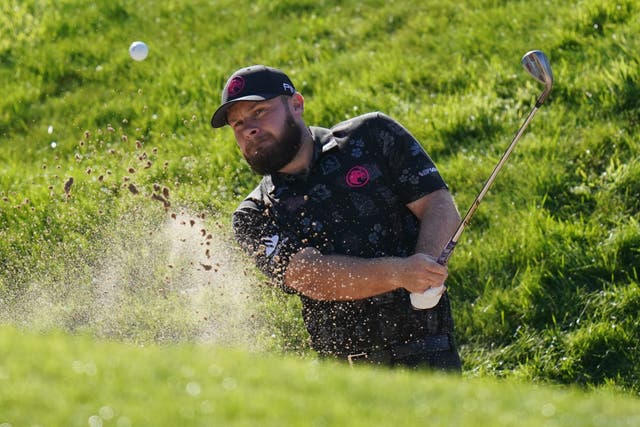 Tyrrell Hatton will take a one-shot lead into the third round of the Betfred British Masters (Jacob King/PA)