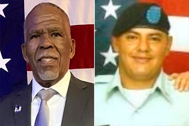 <p>Military veterans Bienvenido Perez (left) and Juan Quiroz (right) were both deported following run-ins with the law. They are some of the thousands of undocumentary military vets in the US </p>