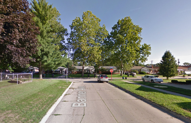 <p>The incident unfolded at a home in Taylor, Michigan, (pictured the street) on Saturday when the teen was babysitting her younger sister</p>