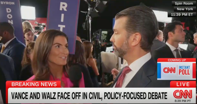 <p>Donald Trump Jr and Kaitlin Collins clashed live on air over remarks about the former president being compared to Adolf Hitler  </p>