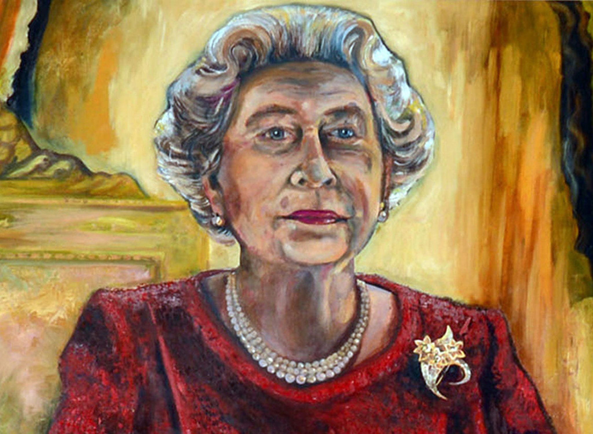 Icon, a portrait of Queen Elizabeth II by Dan Llywelyn Hall