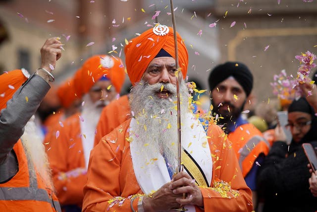 Vaisakhi celebrations in Walsall, England on 15 April 2018