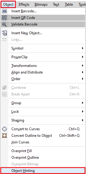 CorelDRAW Usage of Objects