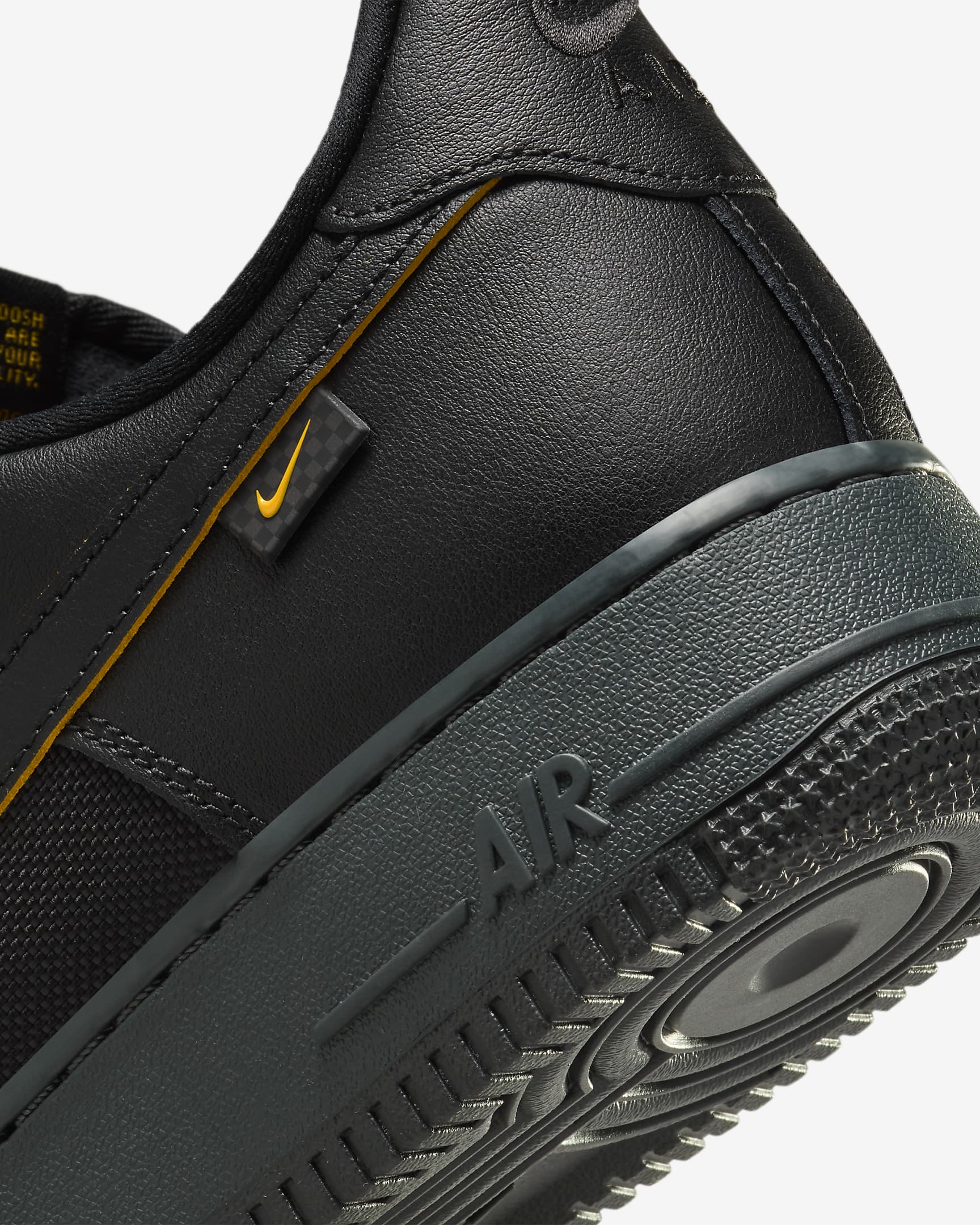 Nike Air Force 1 '07 Men's Shoes - Black/Dark Smoke Grey/University Gold