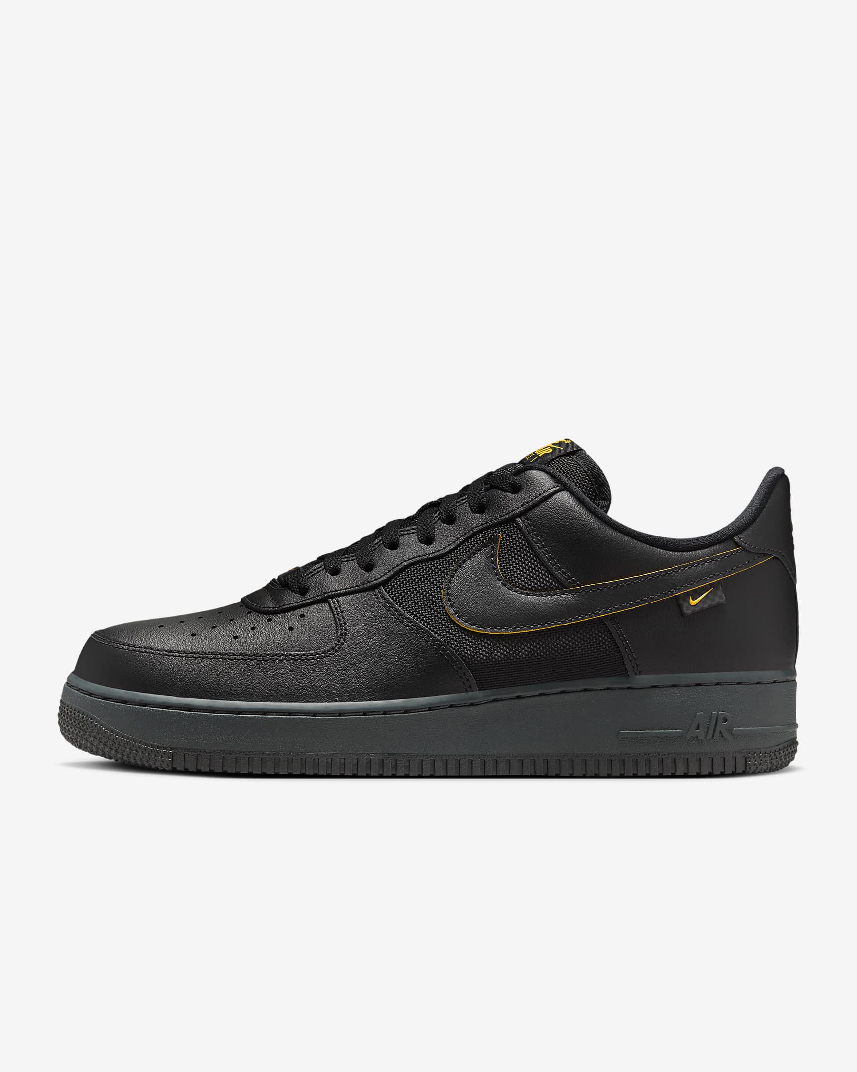 Nike Air Force 1 '07 Men's Shoes - Black/Dark Smoke Grey/University Gold