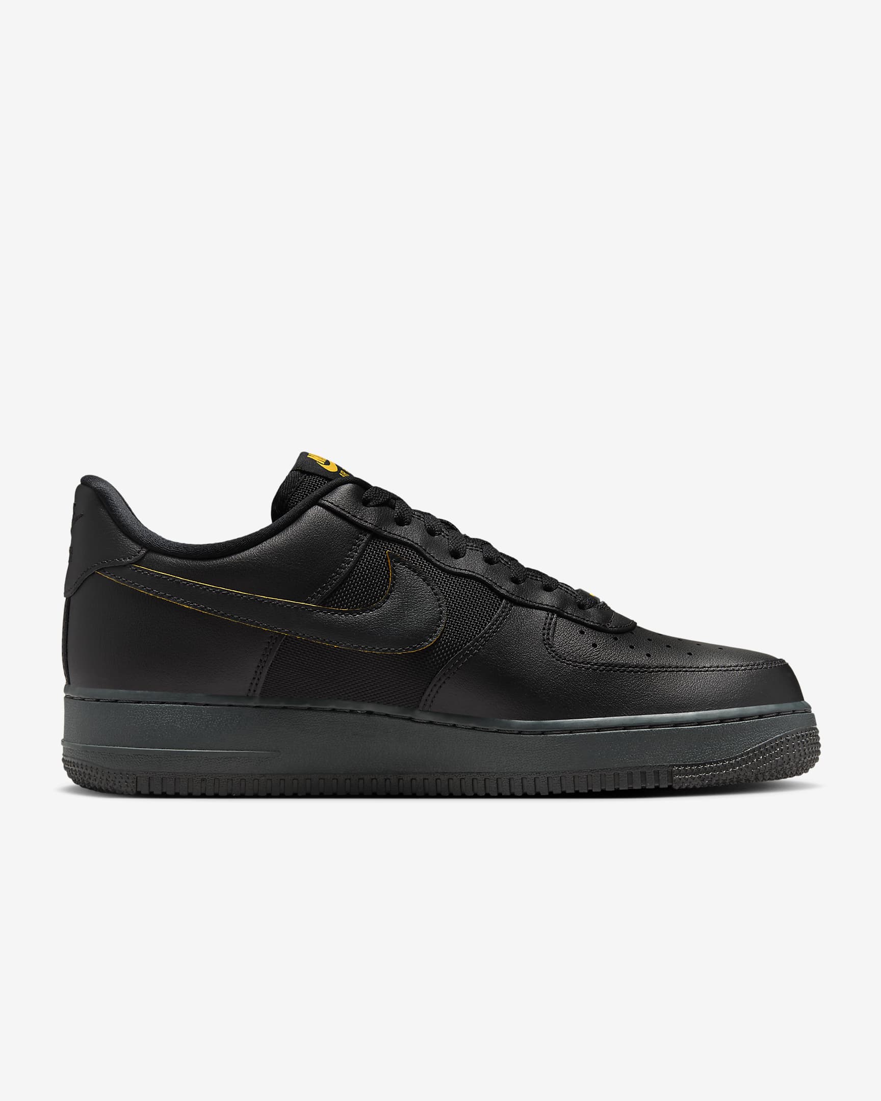 Nike Air Force 1 '07 Men's Shoes - Black/Dark Smoke Grey/University Gold