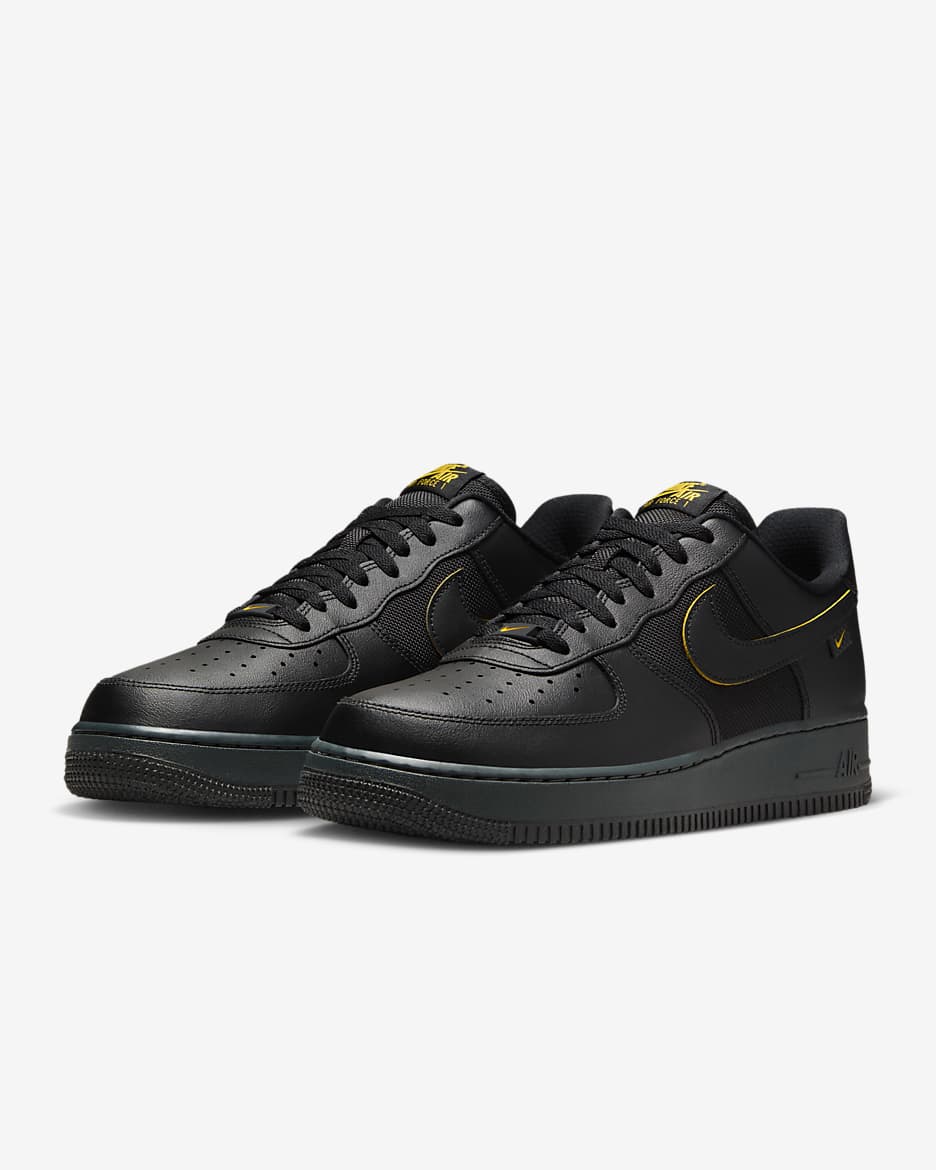 Nike Air Force 1 '07 Men's Shoes - Black/Dark Smoke Grey/University Gold