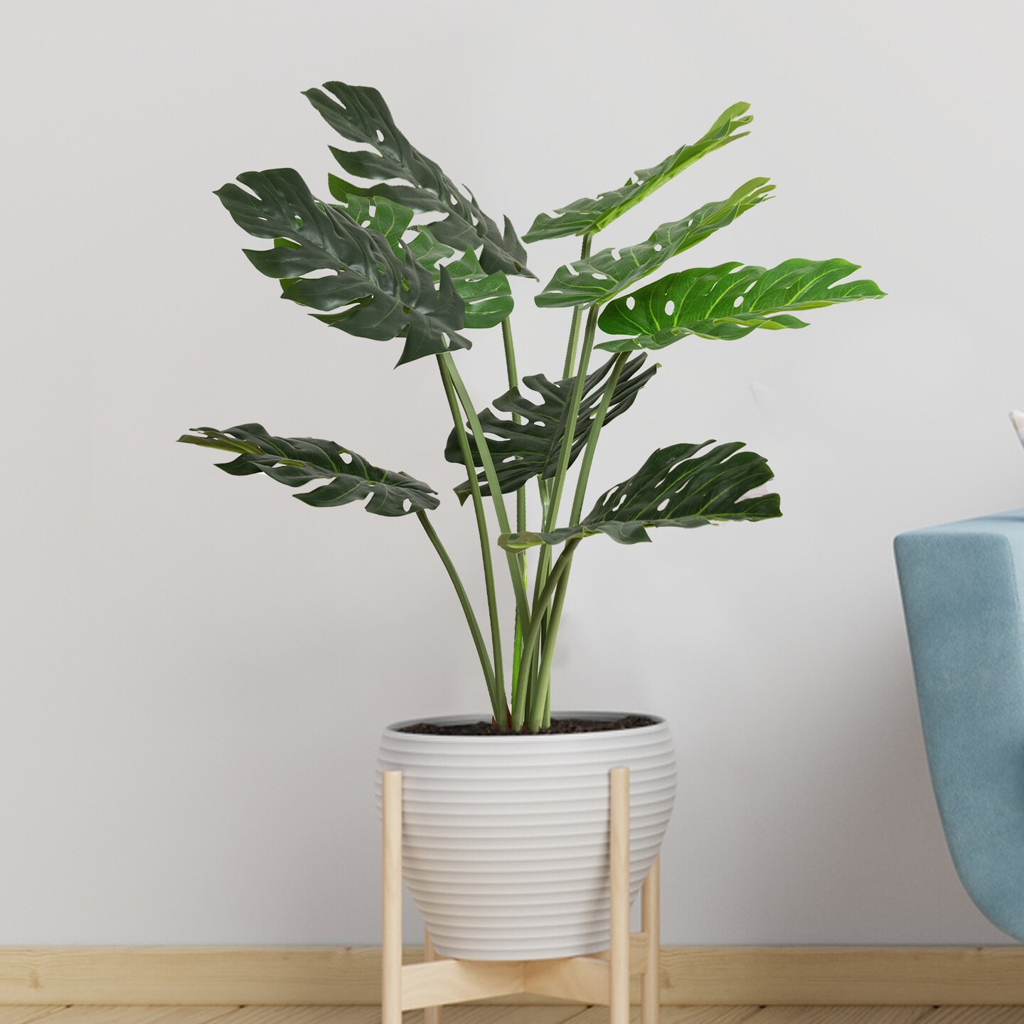 Artificial Monstera Plant, Artificial Plants for Home Decor Indoor ...