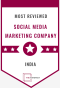 L'agenzia Hustle Marketers di Sahibzada Ajit Singh Nagar, Punjab, India ha vinto il riconoscimento The Manifest Most Reviewed Social Media Marketing Company