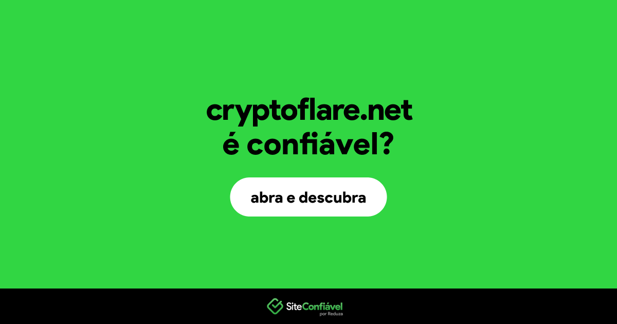 O site cryptoflare.net é confiável?