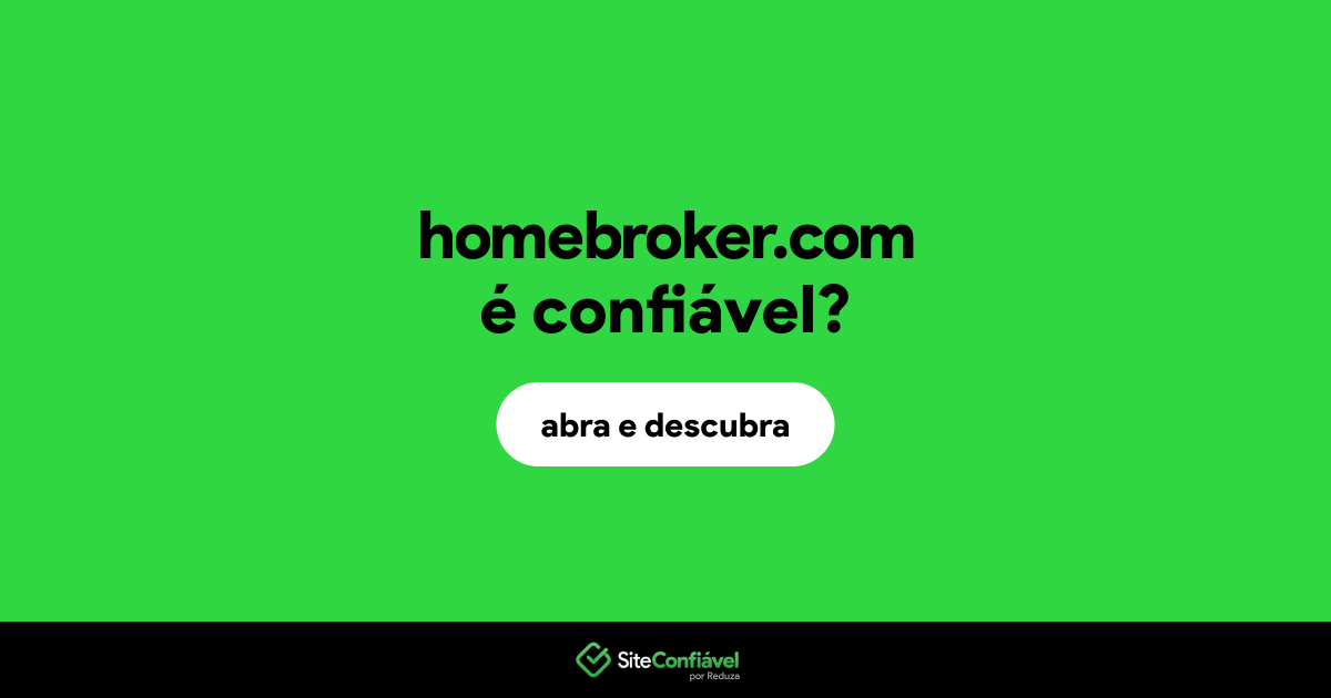 O site homebroker.com é confiável?