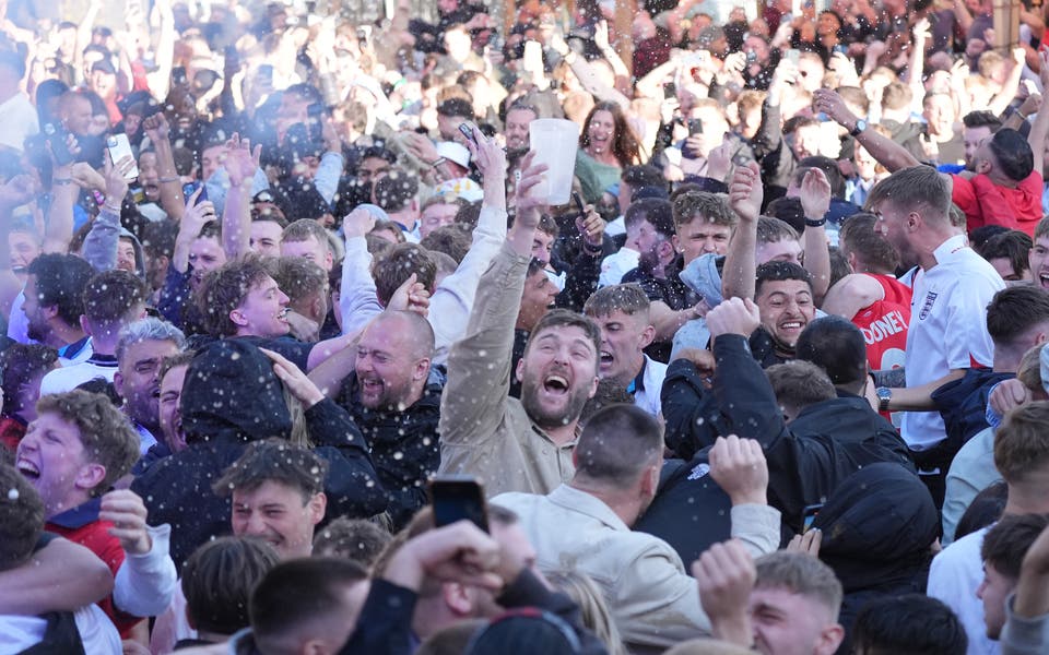 England fans go wild as Three Lions beat Swiss to make Euro semi