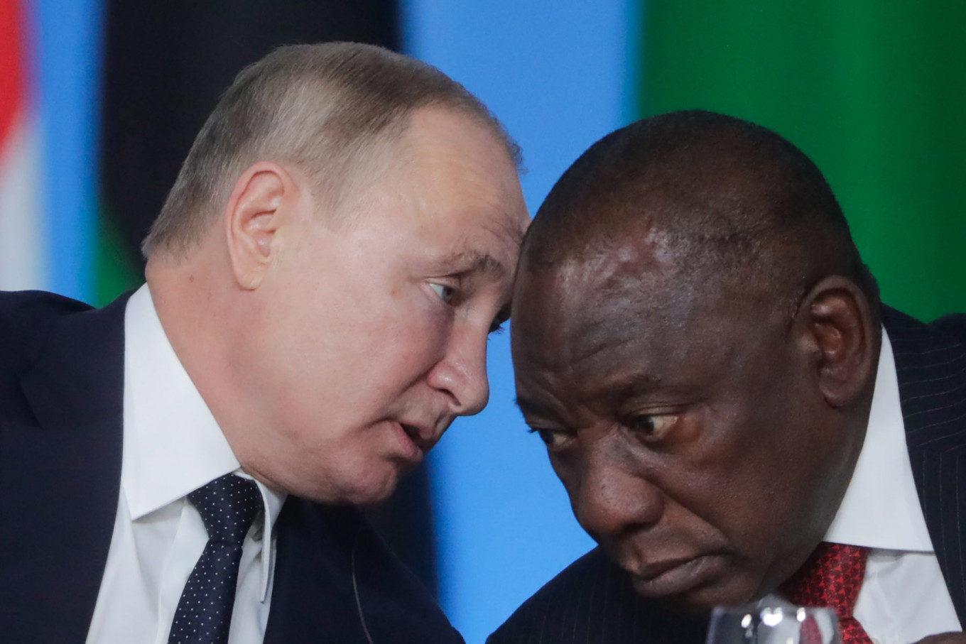 
					Vladimir Putin and South Africa’s President Cyril Ramaphosa.					 					Valery Sharifulin / TASS Host Photo Agency				