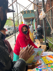 image of child selecting a book