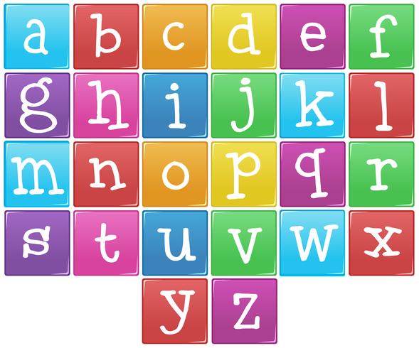 English alphabet from a to z vector