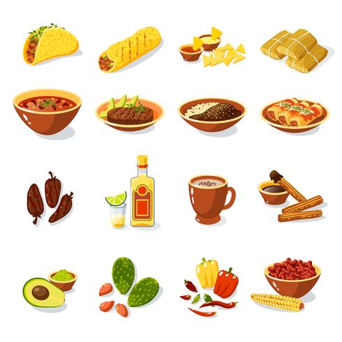 Mexican Food Set vector