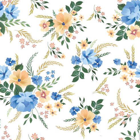 Floral seamless pattern. Flower background. vector